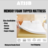 ATSSB Memory Foam Topper Mattress King Queen Single Super Single Foldable Mattress Protector Pillow