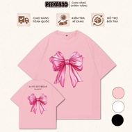 Peekaboo bow t-shirt, bow printed t-shirt, soft unisex cotton t-shirt with hottrend bow pattern, str