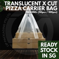 Pizza Carrier Bag / Pizza Box Bag / Carrier Bag for Pizza Box / Square Box Carrier / Translucent Bag