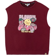 B.Duck | เสื้อกั๊กแขนสั้นพิมพ์ลาย B.Duck Sweet Duck ทรงหลวม ผ้าโพลีเอสเตอร์ผสมคอตตอน สำหรับผู้หญิงวั