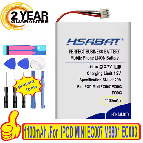 Top Brand 100% New Battery for IPOD MINI EC003 EC007 M9801 M9802 M9806 W065 M9807 A1051 M9805 4GB MP