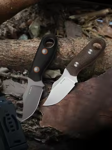 Kizer Fixed Blade Knife Beaver 2 1078A3/1078A4 D2/AEB-L Steel Blade with G10/Micarta Handle Survival