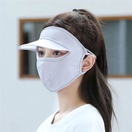 Topi Visor Wanita Topi Masker Penutup Wajah Pelindung Matahari Anti UV Sun Hat Summer