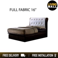 Living Mall Bosco Fabric Storage Bed Frame SBD 16" in 8 Colors