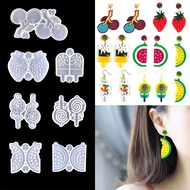 Fruit Lollipop Earrings Epoxy Resin Mold Ear Drop Dangler Pendants Silicone Mould DIY Crafts Jewelry Necklace Casting Tools