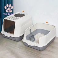 (The Bool's) TH-LB005 Covered Litter Box with 2 Doors - Fully Covered Toilet Paint - CLOSED Cat POOP