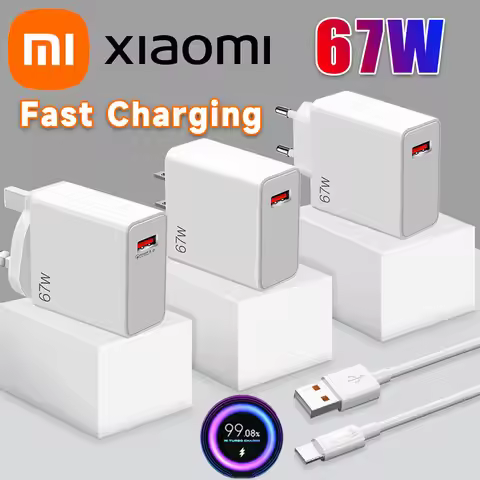 Xiaomi Original 67W USB Charger Power Adapter 6A Type C Cable GaN Charging Adapter (EU, US, UK) For