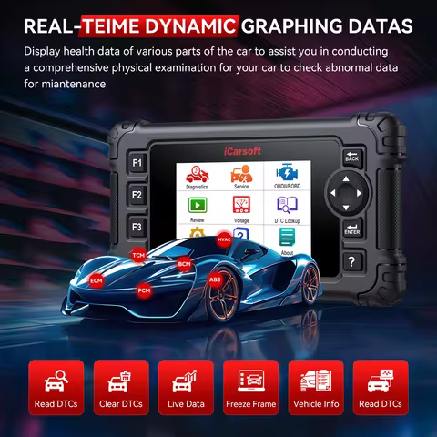 iCarsoft FR V3.0 Special for French and Italia Vehicle Makes, 40+ Service Functions, Car Scanner Dia