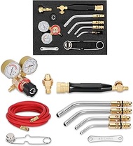 Turbo Torch Kit Include CGA 200 Ace Regulator,G-4 Handle, AH-12 Hose, A-3, A-5, A-11, A-14 tips, Ada