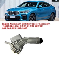 Q2-Upgrade Alumunim Engine Oil Filter Cooler Assembly 11428580414 For BMW X3 X4 G20 G28 G01 G02 G04 