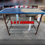 3V Stainless Steel Single Bowl Drainer/ 2 Tingkat Stainless Steel Singki/ Singki Besi