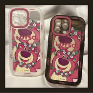 Garland Strawberry Bear Apple 14/13pro Phone Case iPhone 12promax Transparent Phone Case iPhone7plus Phone Case