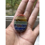 7 chakra polished thumb palm stones