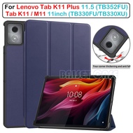 For Lenovo Tab K11 Plus 11.45 2024 TB352FU K11 M11 TB330FU Tri-fold PU Leather Case Hard PC Stand Co
