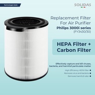 Solidas - Replacement Filter for Philips FY3430 Air Purifier /HEPA+Carbon