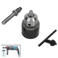 SDS Plus To Keyless Chuck Adapter - 1.5-13mm Drill Chuck With Wrench, Converts Hammer Drill To Stand