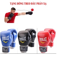 Genuine MMa Everlast Boxing Gloves + Free With Reflective Ball To Hang Head