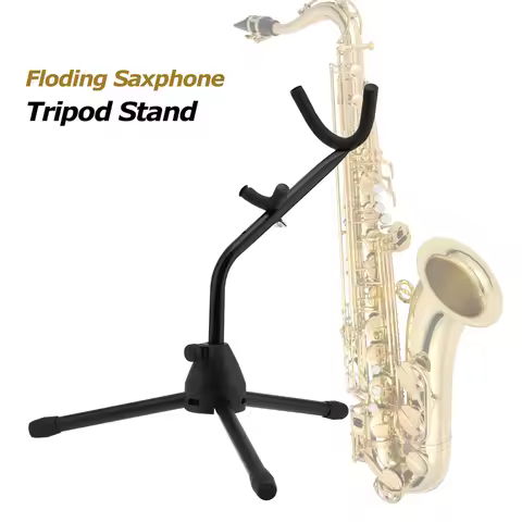 Foldable Alto Saxophone Stand Holder Lightweight Tubular Construction Folding Alto Sax Stand Rack Sa