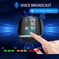Voice Wrist Blood Pressure Monitor Digital Automatic BP Heart Rate Sphygmo 腕式血压计