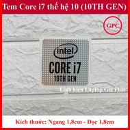 Core i7 Generation 10 (10th Gen) Stamp Replaces Computer Stamp Laptop Skin Cover