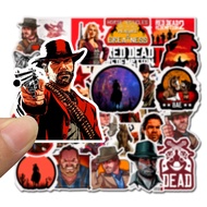 50pcs Western Cowboy Game Red Dead Redemption Funny Phone Laptop Pad Case Guitar Luggage Skateboard Bike Motorcycle Car Stickers