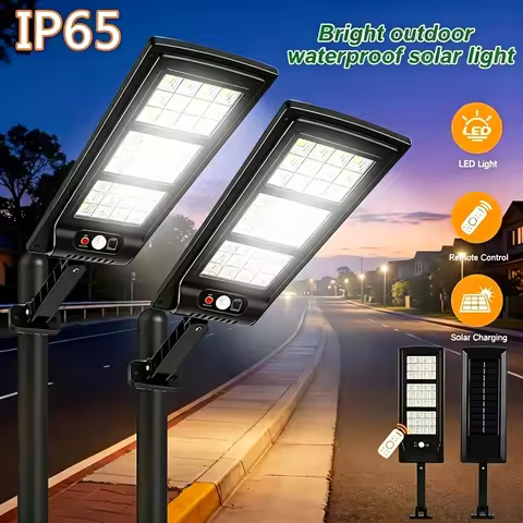 Super Bright Solar Street Light with 888 LEDs, 3000mAh Outdoor Garden Light, Perfect for Commercial 