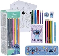 CERDÁ LIFE'S LITTLE MOMENTS Stitch Inspired Stationery Set - Blue - 11 x 24 x 24 x 9.5 cm - Contains