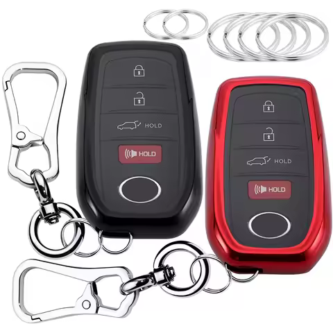 Key Fob Cover Case Fits Toyota Sequoia Tacoma Land Cruiser 4Runner Crown Venza Sienna MPV RAV4 Hybri
