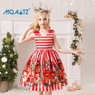 MQATZ Carnival เด็กคริสต์มาสชุดสำหรับหญิงสาวคอสเพลย์ปาร์ตี้ชุดเจ้าหญิงชุดเสื้อผ้าเด็ก3-10ปี SD075