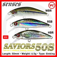 SENSES Saviors 50S Sinking Minnow Savior SVR50S 50mm 6.5g Sebarau Haruan