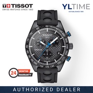 Tissot Gent T1004173720100 PRS 516 42mm Chronograph Black Carbon Dial Black Rubber Band Quartz Watch