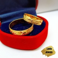 LAELA CINCIN BELAH ROTAN PASIR BERBINTANG EMAS TULEN 916 GOLD RING