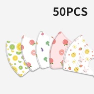 Hourser 50 unit kids mask 0 hingga 3 tahun tali telinga laras 4-layer perlindungan bayi mask 0 hingg