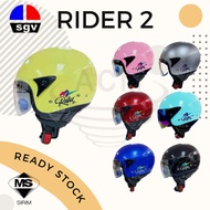 SGV Rider 2 Helmet 100% Original Rider 2 Design 2023 Topi Keledar Motor SIRIM Half Steng Separuh Hit