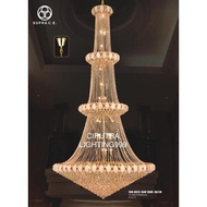 JUAL LAMPU GANTUNG HIAS KRISTAL VOID KUBAH MASJID DIAMETER 150 CM MEWAH