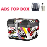 ABS TOP BOX Aluminium Top Box 45L ALUMINIUM LOCK Top Box Aluminium Motorcycle Storage TopBox