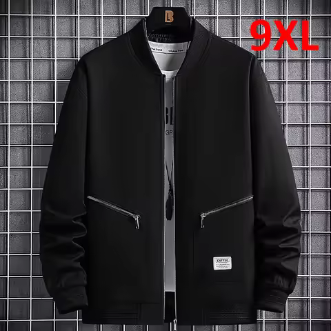 2023 New Spring Jackets Men Baseball Jacket Fashion Casual Coat Jacket Plus Size 6XL 8XL Outdoor Out