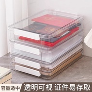 Household Document Storage Box Bag A4 Transparent File Box Hold Important Document Storage Bag