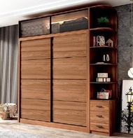 找得 - 120CM 2門 推拉門單衣櫃 大間胡桃木門48寸推拉門單衣櫃 17040