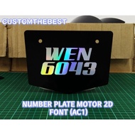 NUMBER PLATE MOTOR 2D (AC1 TULISAN DALAM) AC1 FONT DESIGN