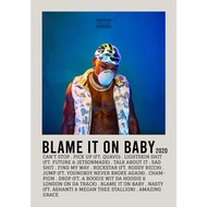 【READY STOCK】Poster Cover Album Blame It on Baby by DaBaby for Room/Barber/Gift/Gym