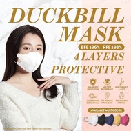 DUCKBILL 4 PLY 6D MASK / 50PCS 6D V-MASK PREMIUM ADULT DUCKBILL MASK 100% KOREAN STYLE FACE MASK MED