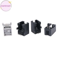 TEAY 10PCS RJ11 Telephone Soet Curved Pin 95001 4P4C 6P6C 6P4C Female Ja Pcb Connector Telephone Soe