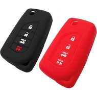 Silicone Key Fob Cover Fit for Toyota Camry Corolla GR Corolla Flip 4 Buttons | Car Accessories | Re