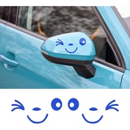 1 Pair Cute Smile Face 3D Decal Stickers for Auto Side Mirrors L+R, Rearview Mirrors Stickers, Fit A
