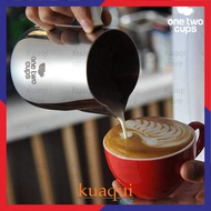 Glass Milk Jug Espresso Coffee Latte Art One Two Cups