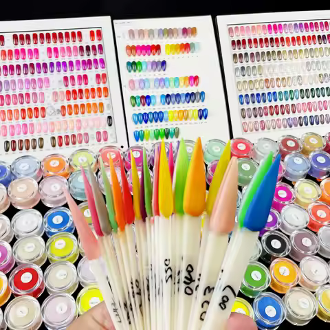 12Jar*10g Nail Acrylic Powder Dipping Powder Nail Tips Carving Extension Polymer Powder 12Colors Acr