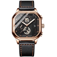 Lexier Jam Tangan Pria Asli Chrono Aktif Tahan Air Premium Original Lexier Chronograf Kulit Waterpro