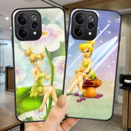 G-34 Tinker Bell Casing Tempered Glass for VIVO Y200 Y200E V9 Y11d Y81i V70 T3 ELite FE Y05 5G Case