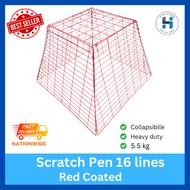 Scratch Pen Red 16 lineschickencock cagegame fowl kulungan ng manok heavy duty folding cage